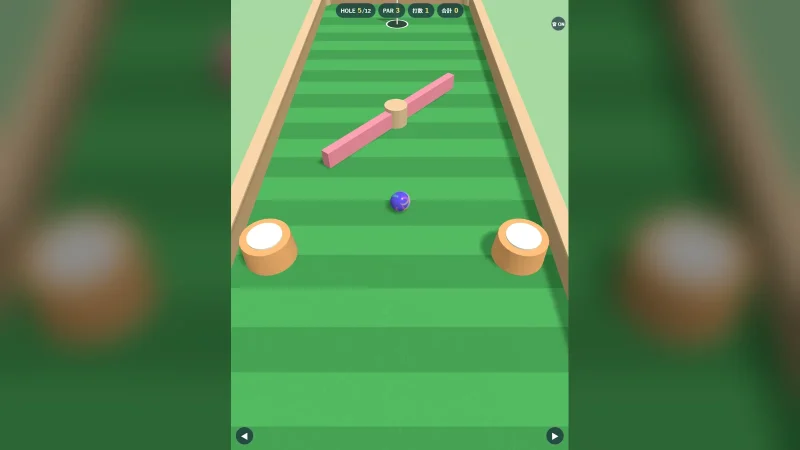 ビー玉ミニゴルフのゲーム画面