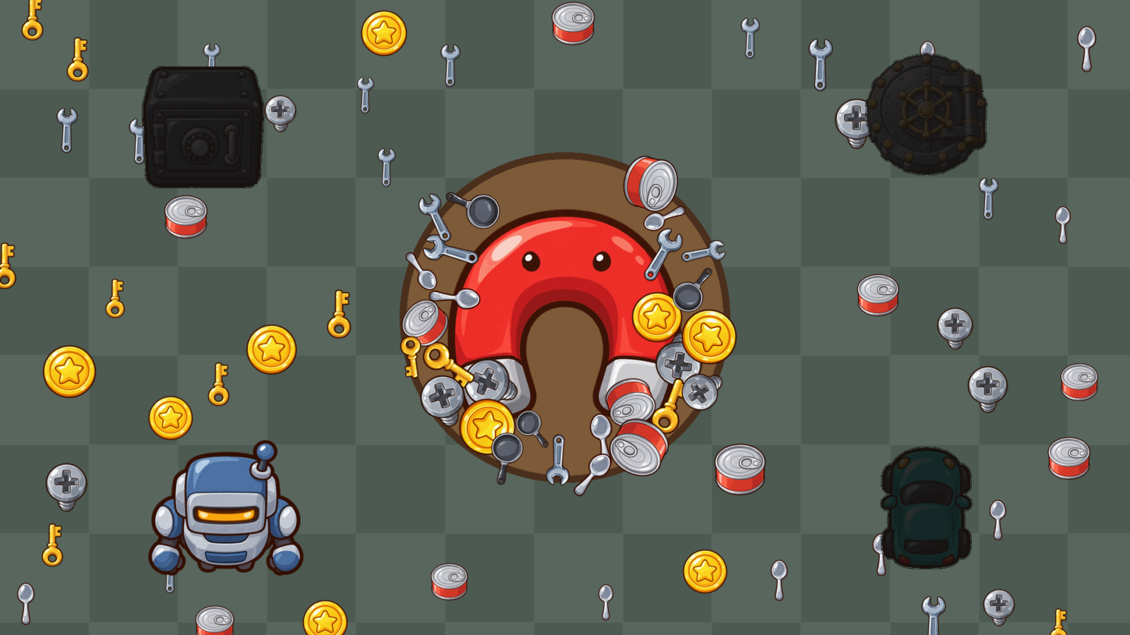 Magnaclump（マグネット強盗）のゲーム画面
